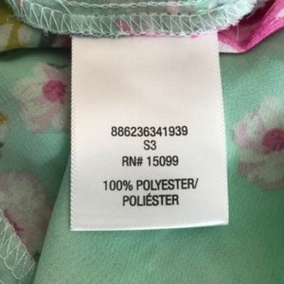 Floral Sheer Button Up Blouse Top Tank - Picture 4 of 4